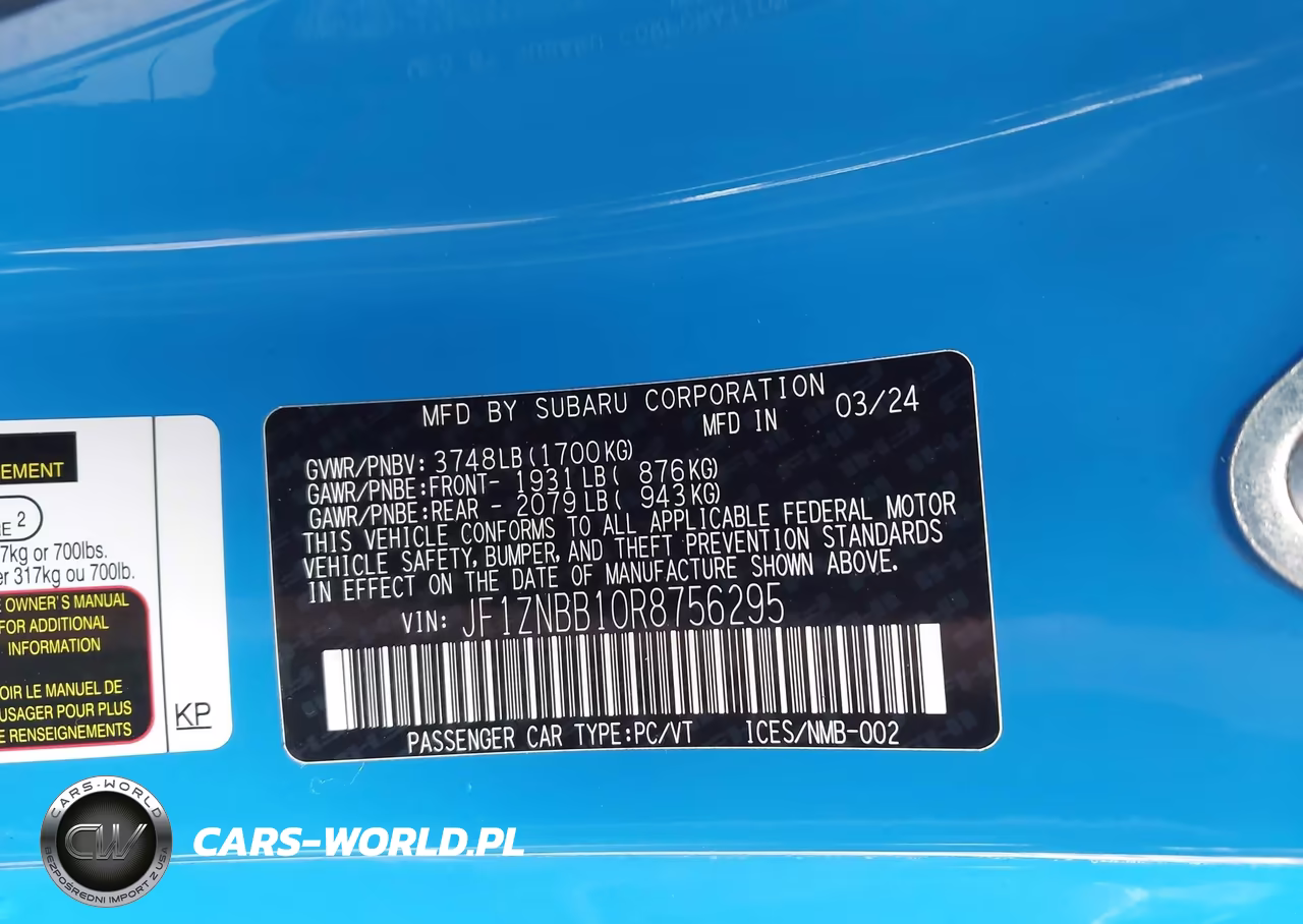 2024 Toyota Gr86 VIN:JF1ZNBB10R8756295 - 9