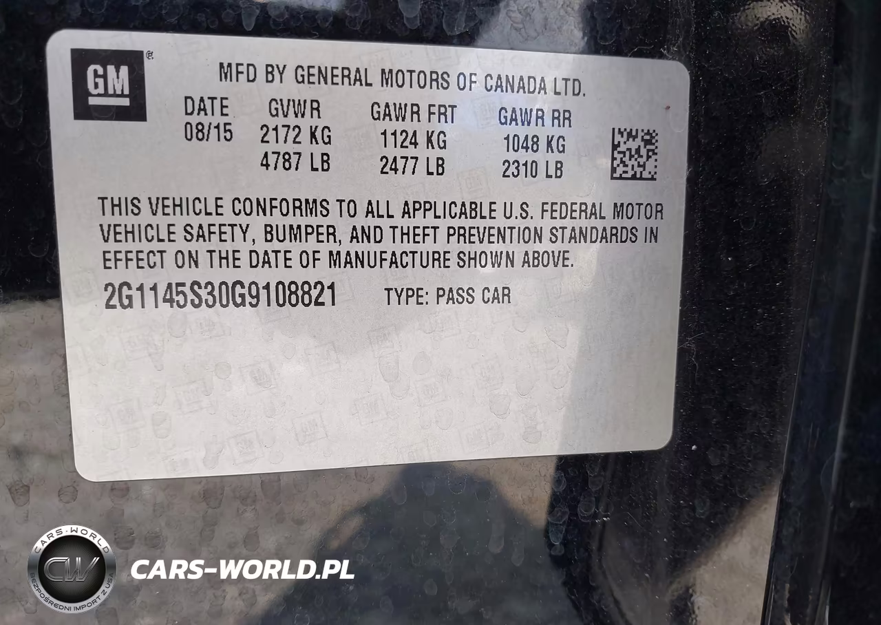 2016 Chevrolet Impala 2Lz VIN:2G1145S30G9108821 - 9