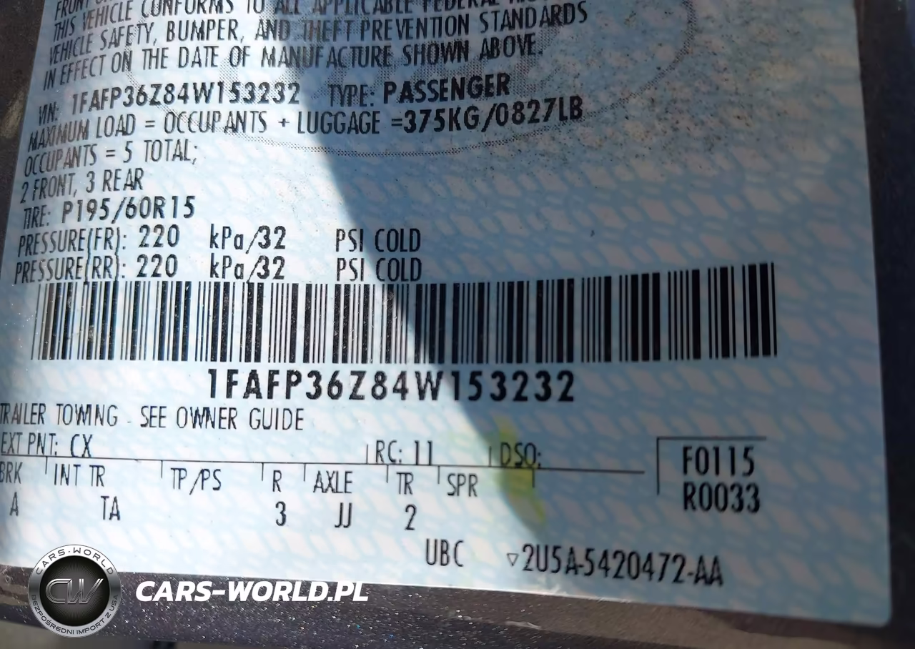 2004 Ford Focus Se VIN:1FAFP36Z84W153232 - 9