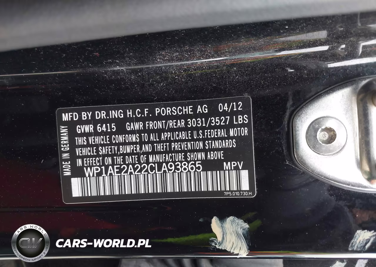 2012 Porsche Cayenne Hybrid S VIN:WP1AE2A22CLA93865 - 9
