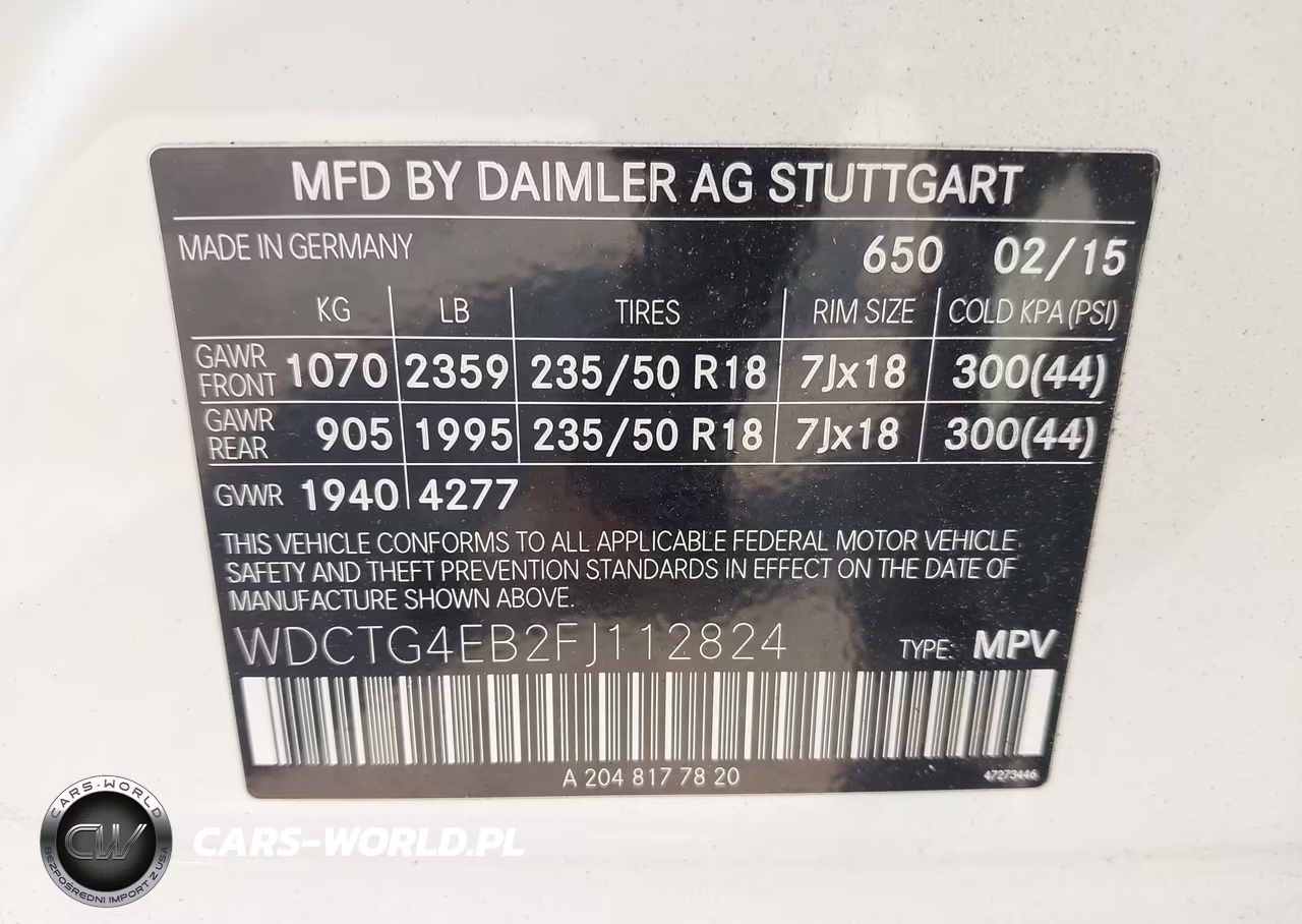 2015 Mercedes-Benz Gla 250 VIN:WDCTG4EB2FJ112824 - 9