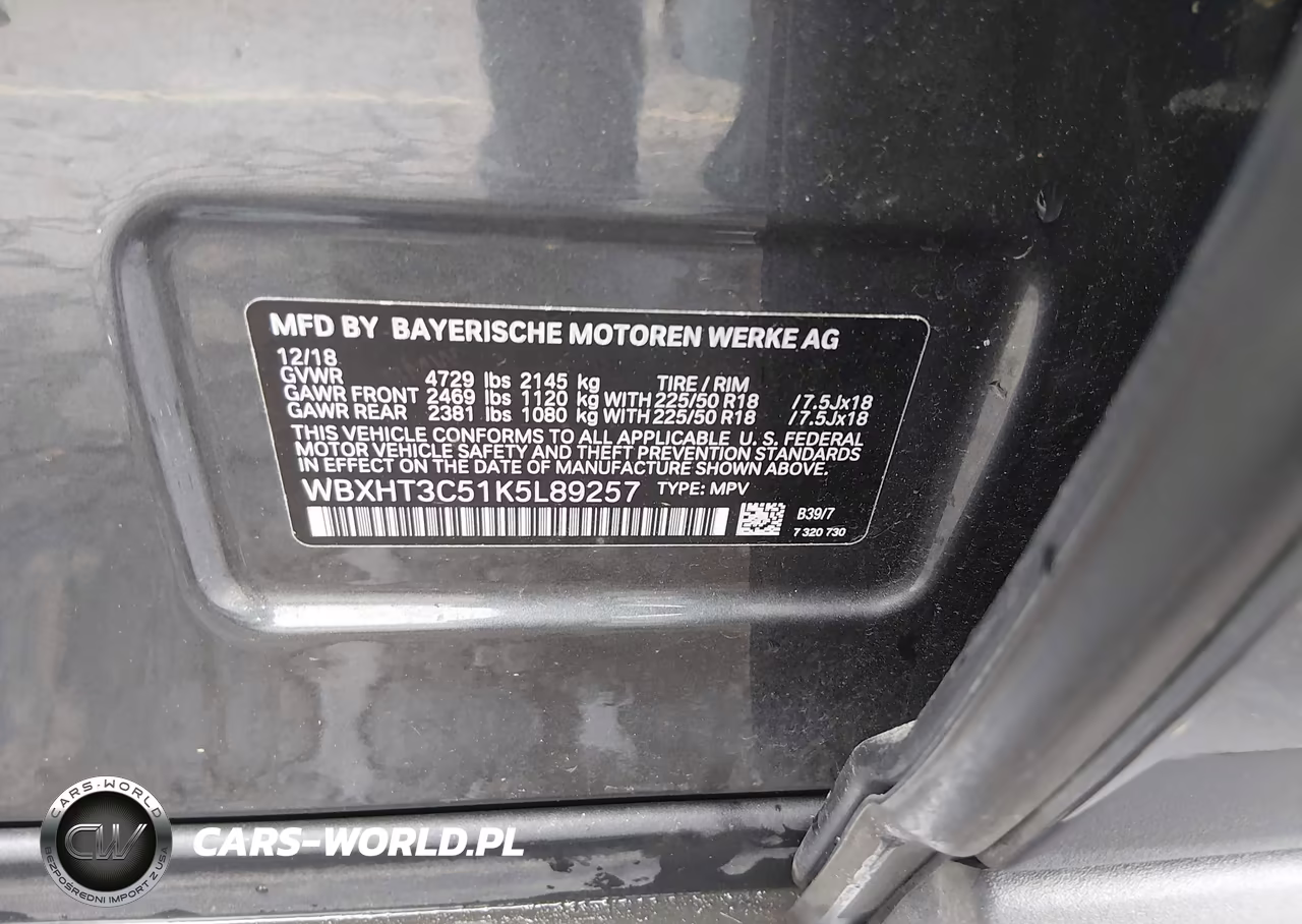 2019 BMW X1 xDrive28I VIN:WBXHT3C51K5L89257 - 9
