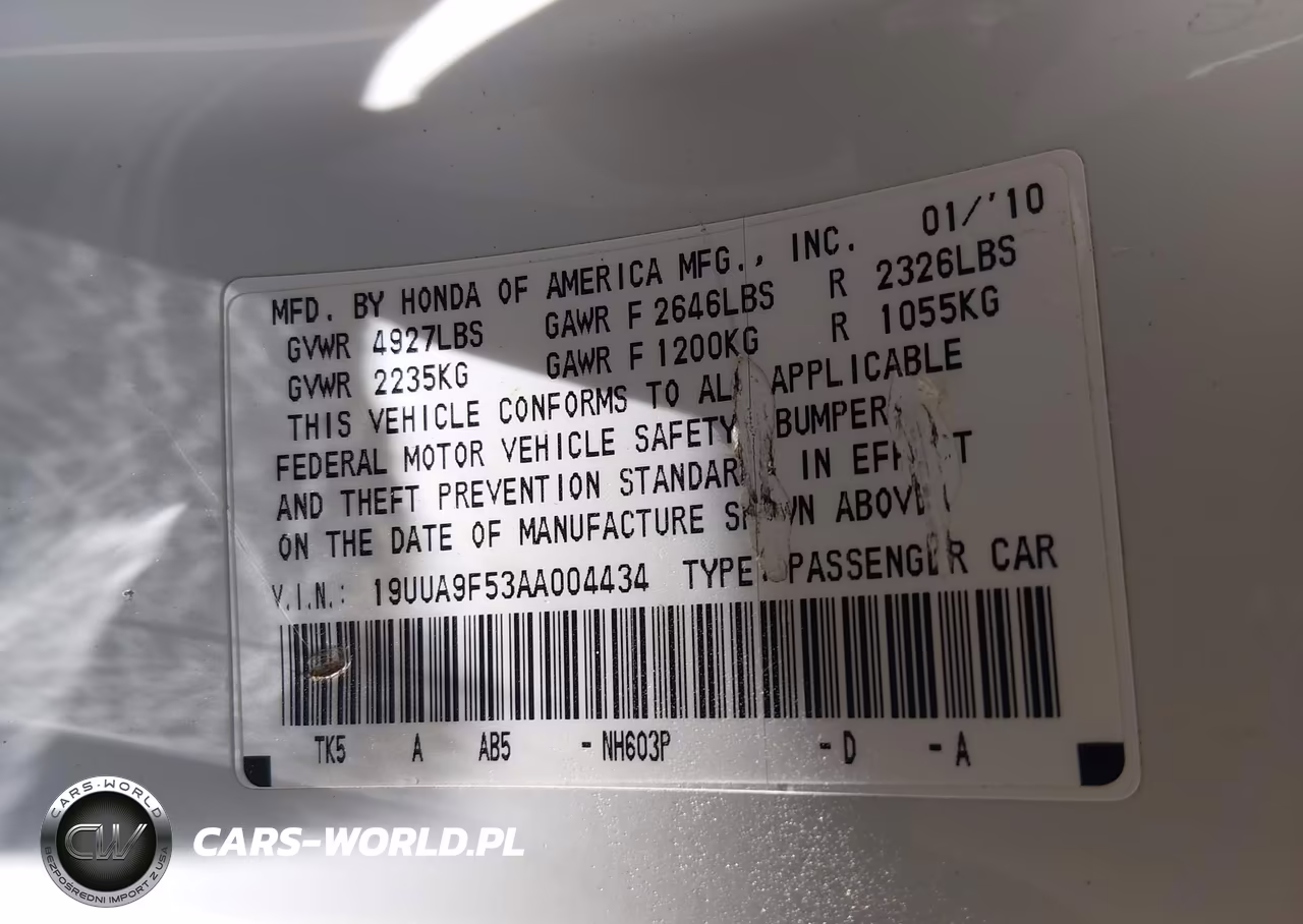 2010 Acura Tl 3.7 VIN:19UUA9F53AA004434 - 9