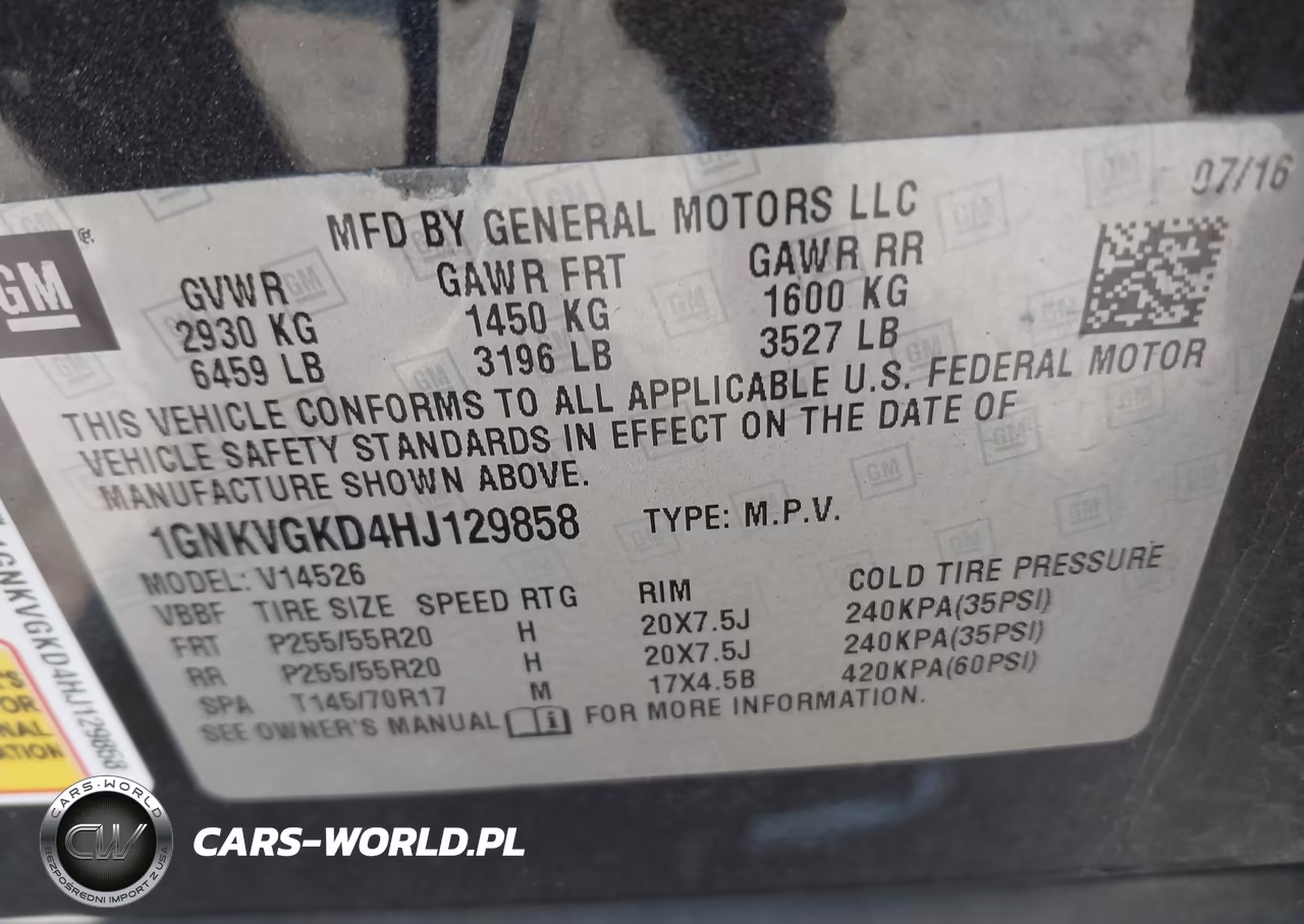 2017 Chevrolet Traverse Lt VIN:1GNKVGKD4HJ129858 - 9