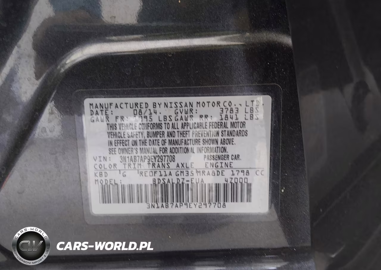 2014 Nissan Sentra Sv VIN:3N1AB7AP9EY297708 - 9