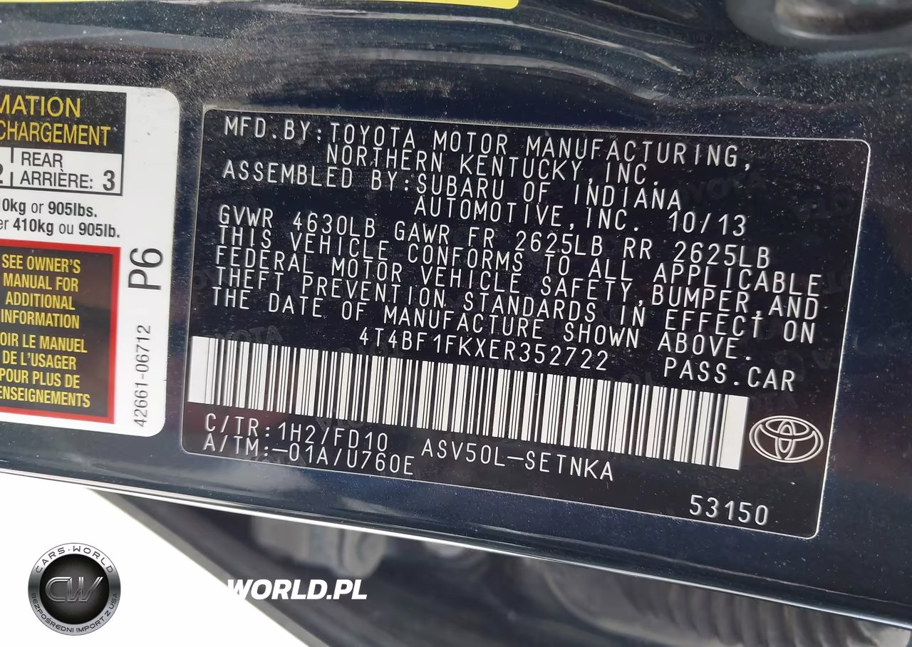 2014 Toyota Camry Le VIN:4T4BF1FKXER352722 - 9