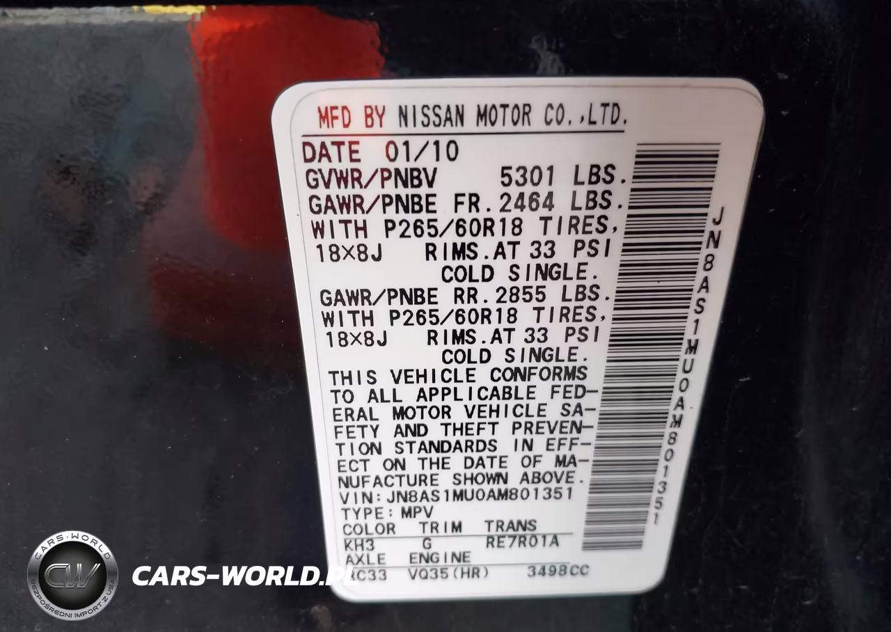 2010 Infiniti Fx35 VIN:JN8AS1MU0AM801351 - 9