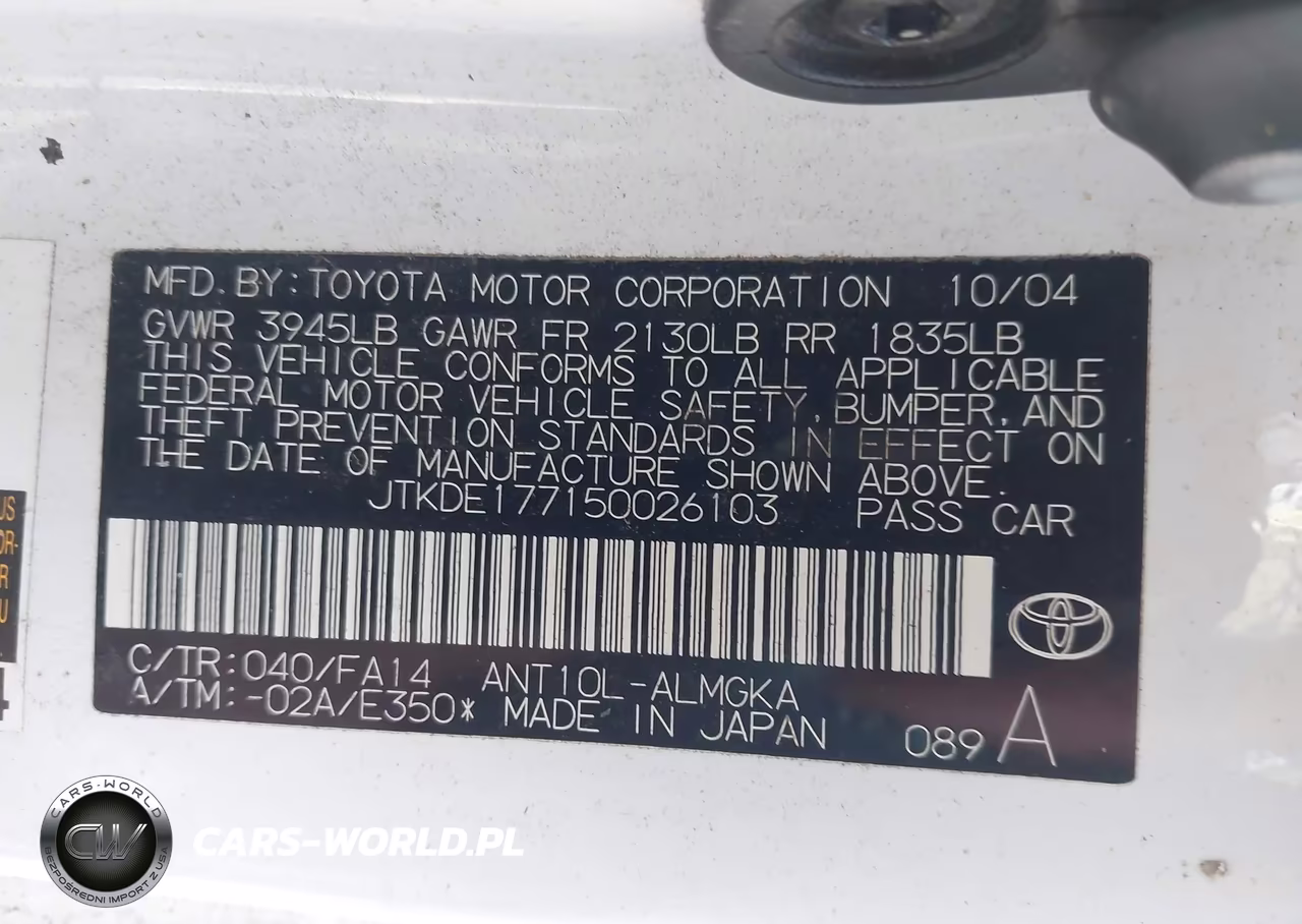 2005 Scion Tc VIN:JTKDE177150026103 - 9