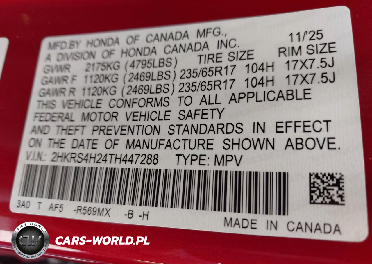 2026 Honda Cr-V Lx Awd VIN:2HKRS4H24TH447288 - 9