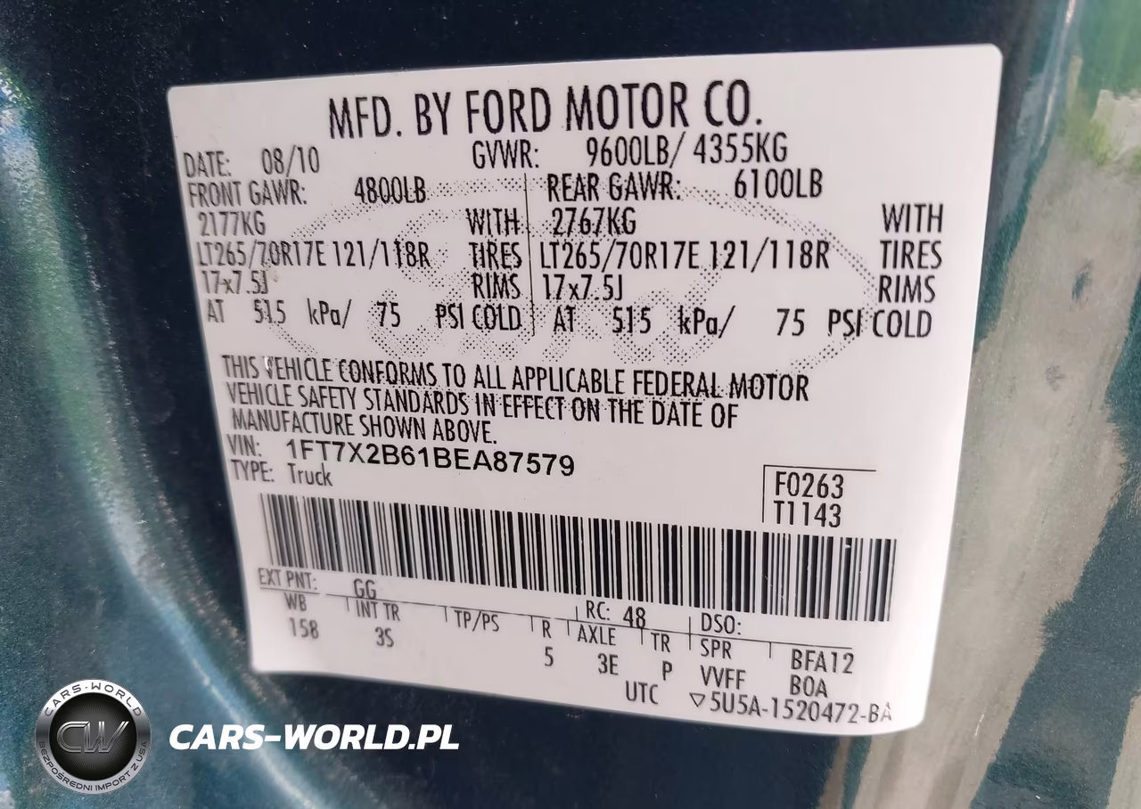 2011 Ford Super Duty F-250 Srw Lariat-Xl-Xlt VIN:1FT7X2B61BEA87579 - 9