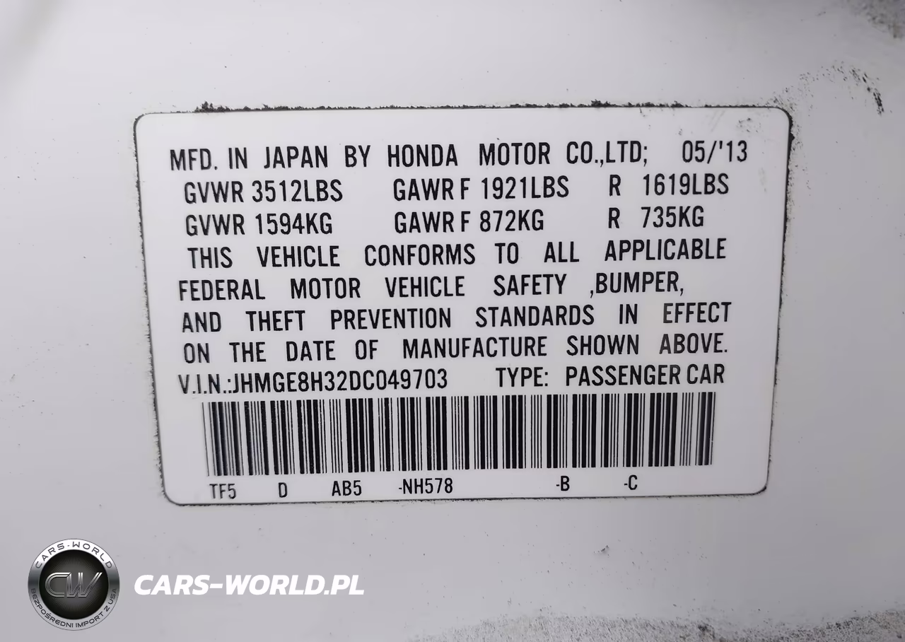 2013 Honda Fit VIN:JHMGE8H32DC049703 - 9