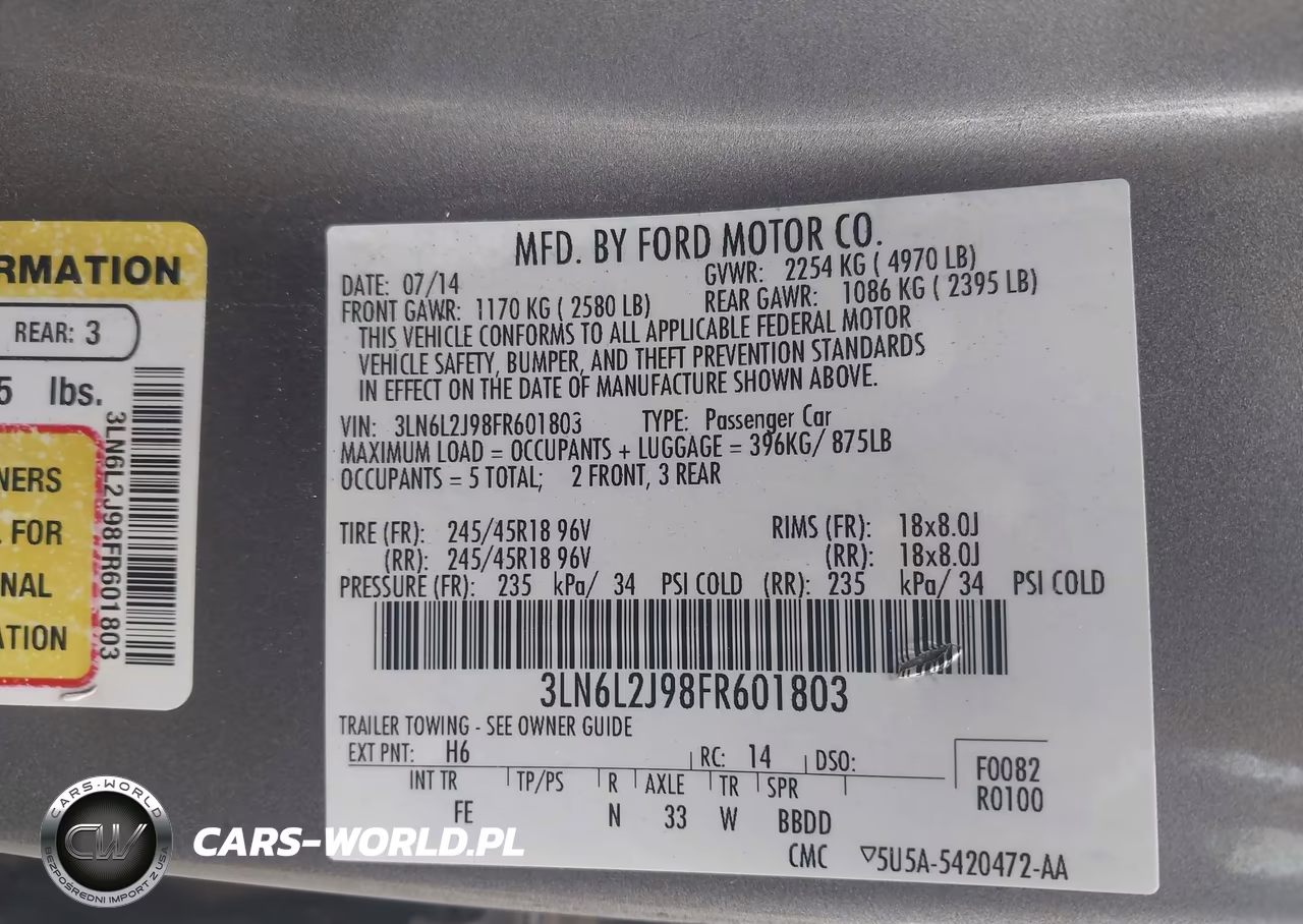 2015 Lincoln Mkz VIN:3LN6L2J98FR601803 - 9