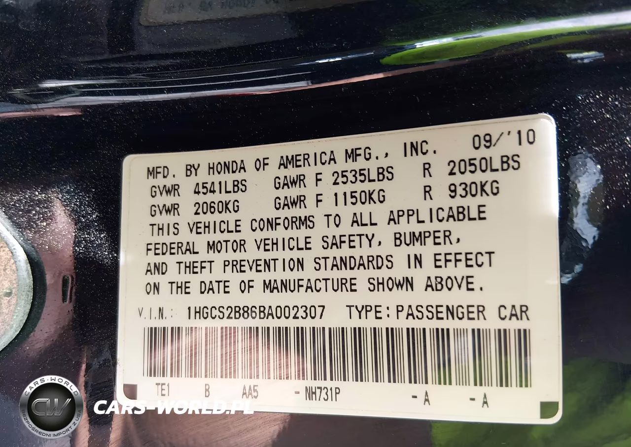 2011 Honda Accord 3.5 Ex-L VIN:1HGCS2B86BA002307 - 9