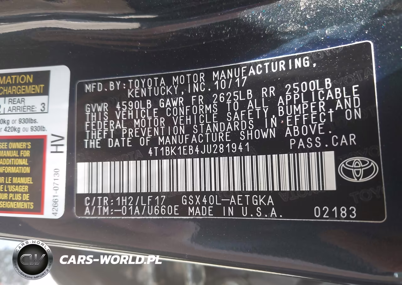 2018 Toyota Avalon Xle Premium VIN:4T1BK1EB4JU281941 - 9