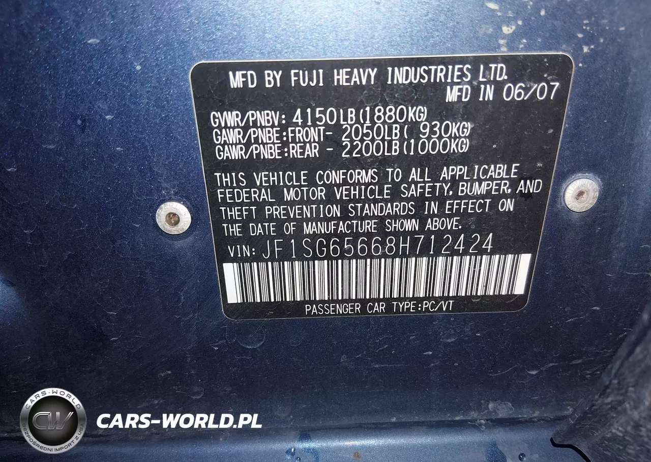 2008 Subaru Forester 2.5X VIN:JF1SG65668H712424 - 9