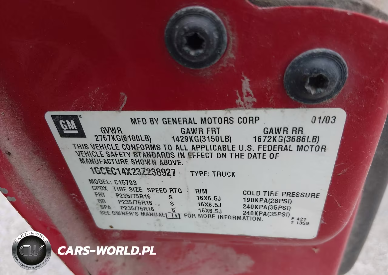 2003 Chevrolet Silverado 1500 Ls VIN:1GCEC14X23Z238927 - 9