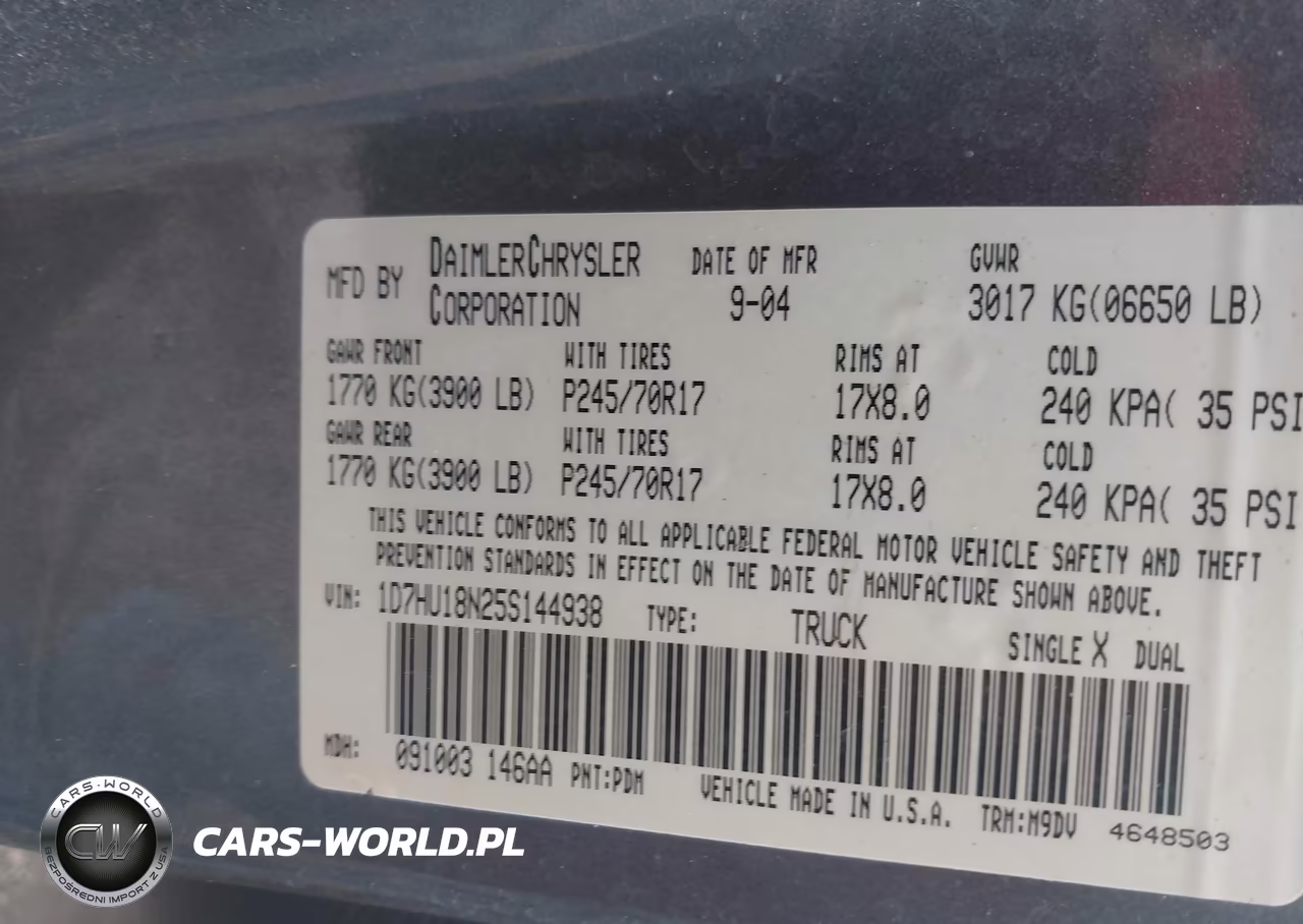 2005 Dodge Ram 1500 Slt-Laramie-St VIN:1D7HU18N25S144938 - 9