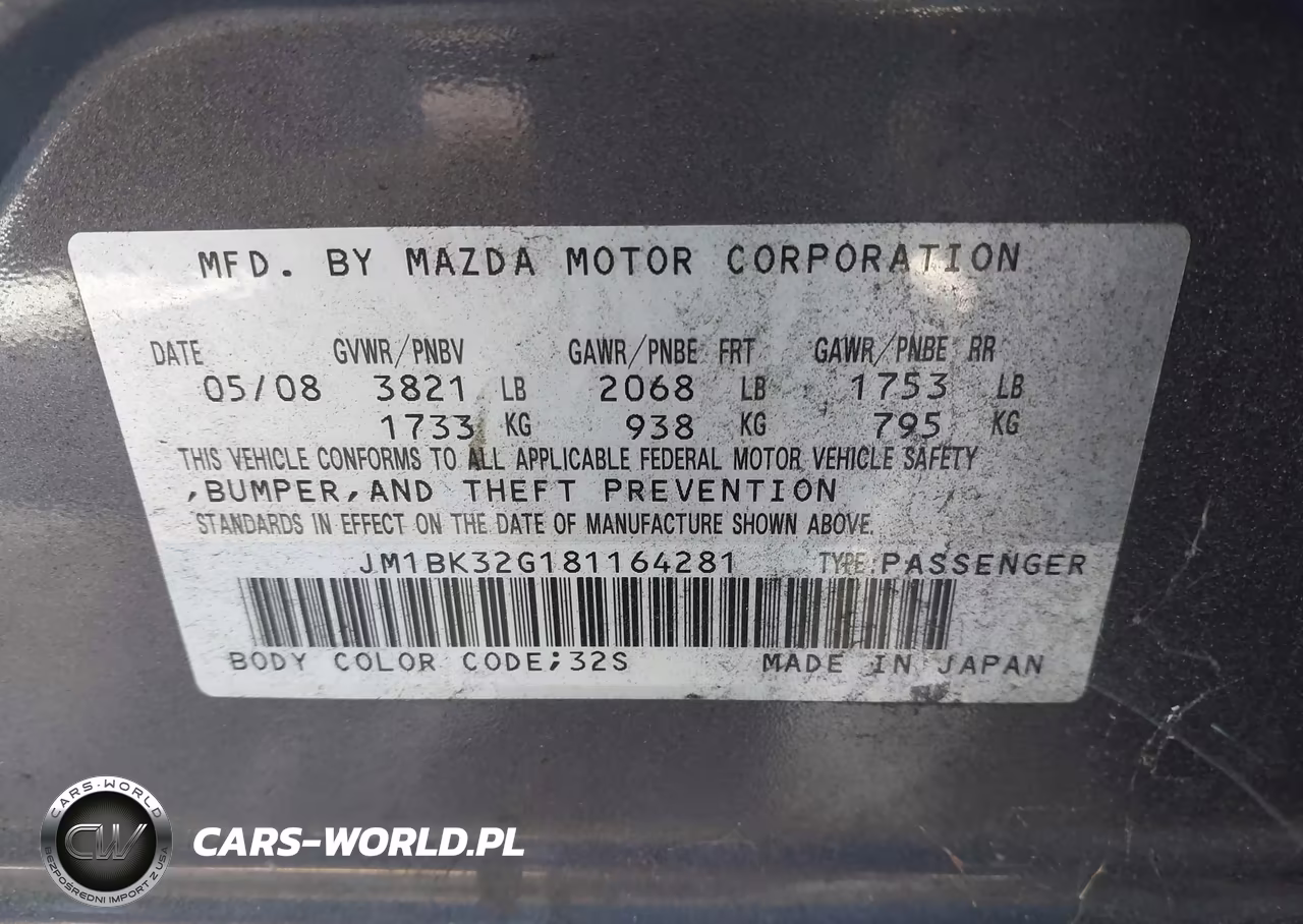 2008 Mazda Mazda3 I Touring Value VIN:JM1BK32G181164281 - 9