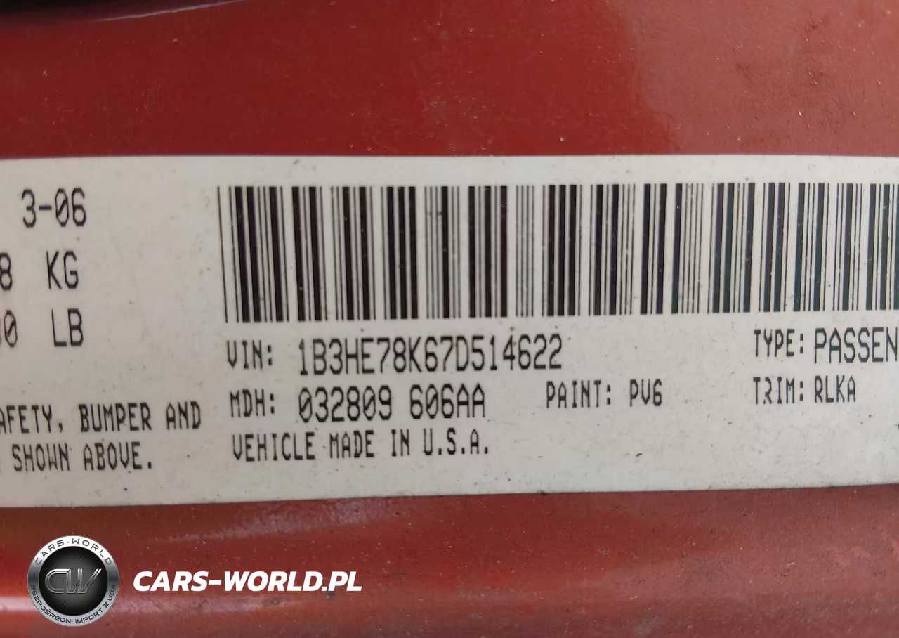 2007 Dodge Caliber R-T VIN:1B3HE78K67D514622 - 9