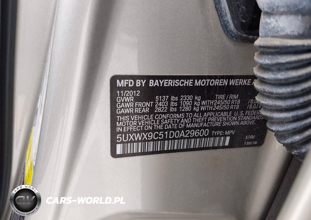2013 BMW X3 xDrive28I VIN:5UXWX9C51D0A29600 - 9