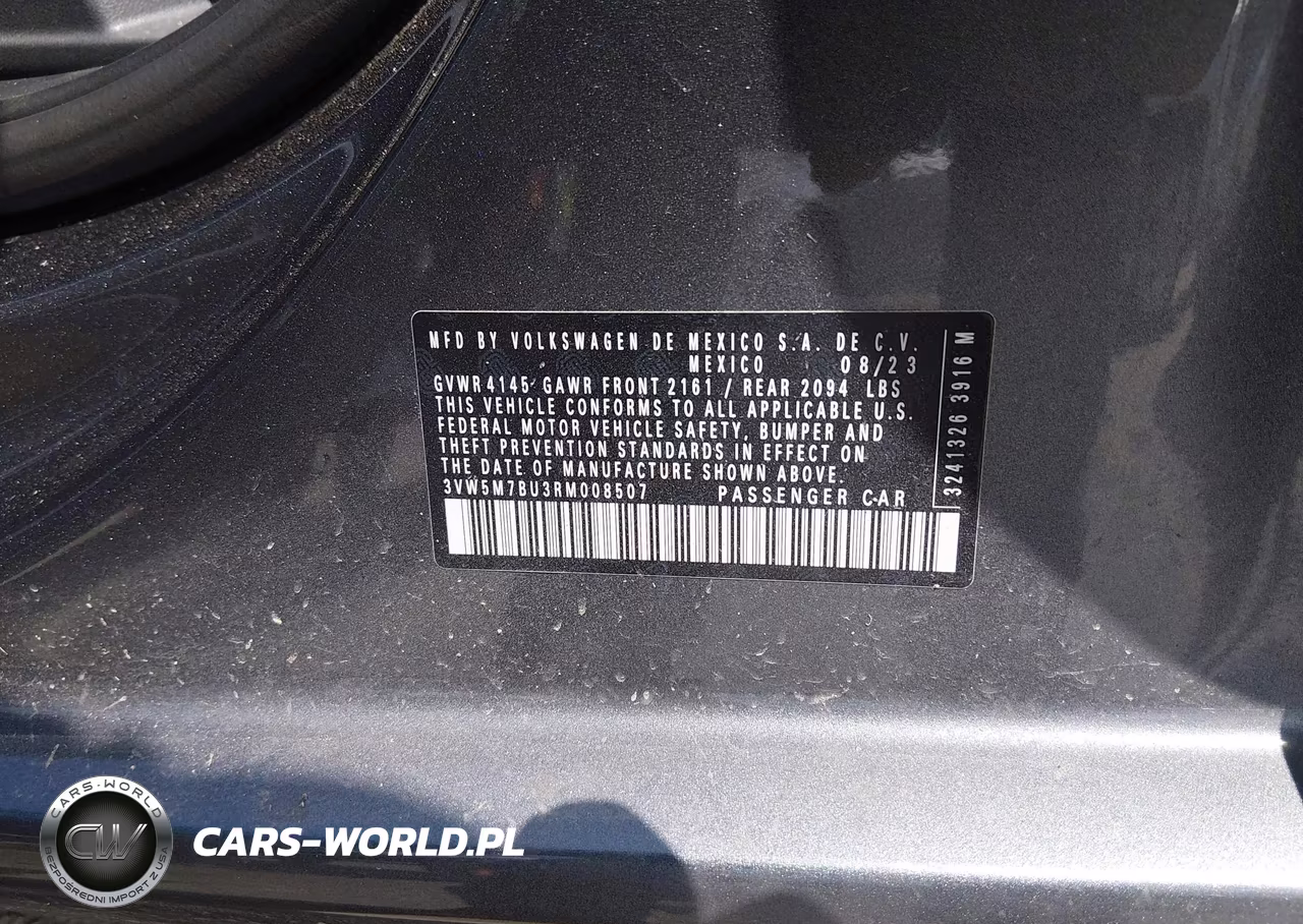 2024 Volkswagen Jetta 1.5T S VIN:3VW5M7BU3RM008507 - 9