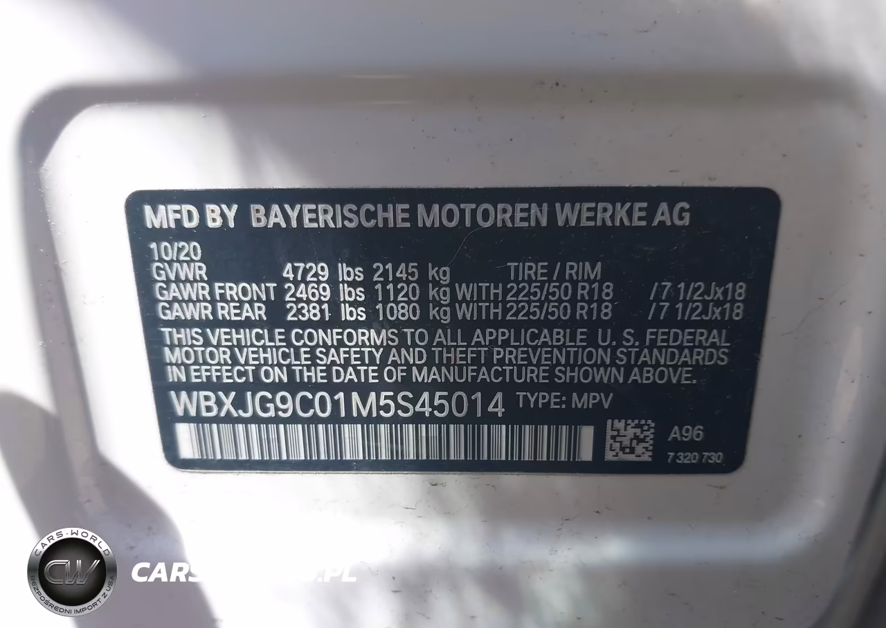 2021 BMW X1 xDrive28I VIN:WBXJG9C01M5S45014 - 9