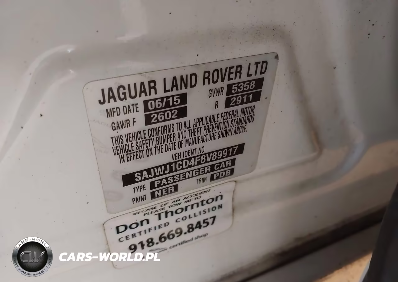 2015 Jaguar Xj VIN:SAJWJ1CD4F8V89917 - 9