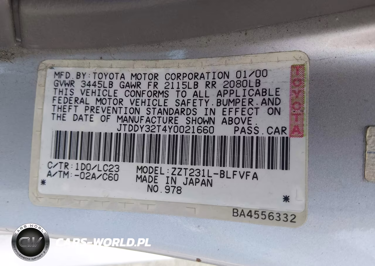 2000 Toyota Celica Gts VIN:JTDDY32T4Y0021660 - 9