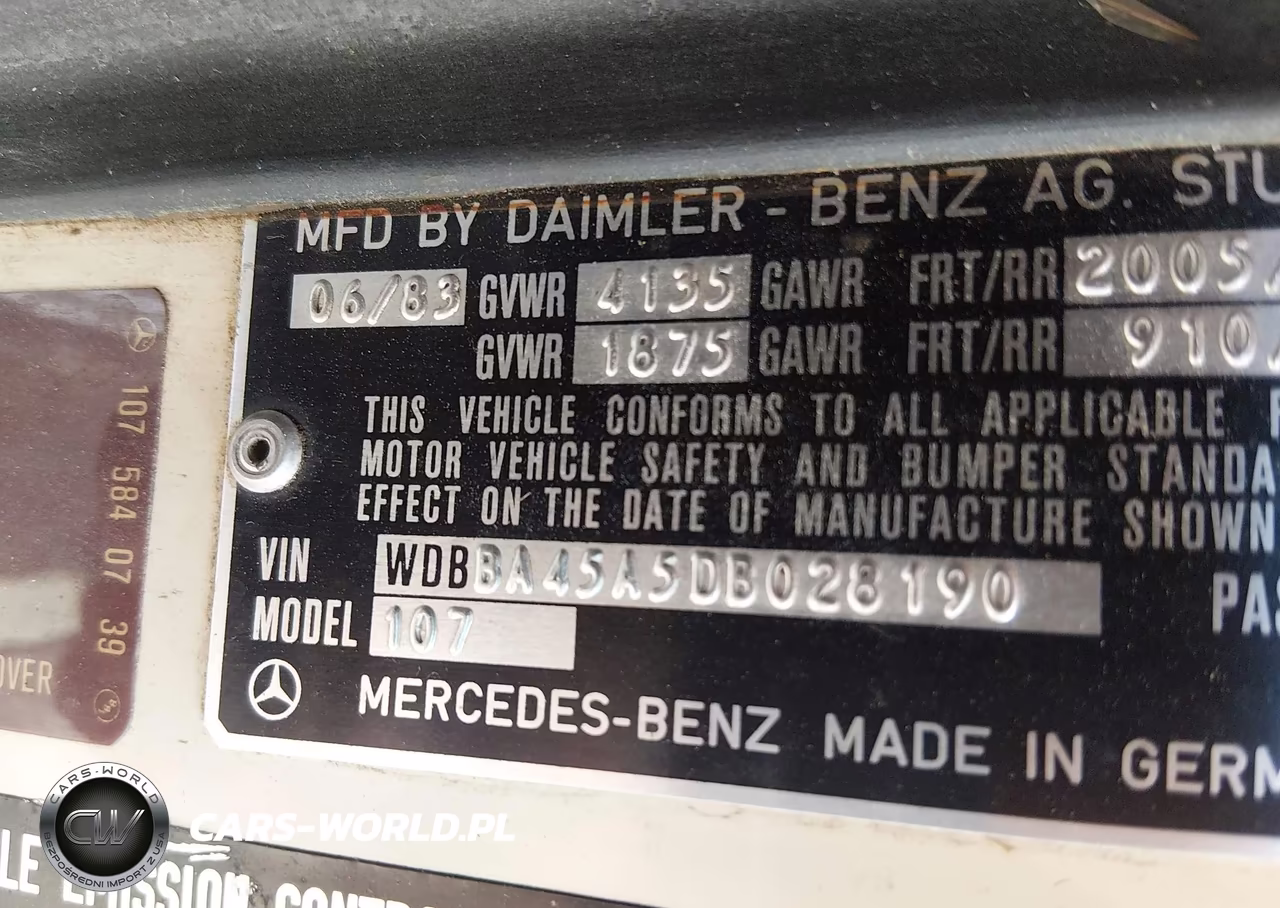 1983 Mercedes-Benz 380 Sl VIN:WDBBA45A5DB028190 - 9