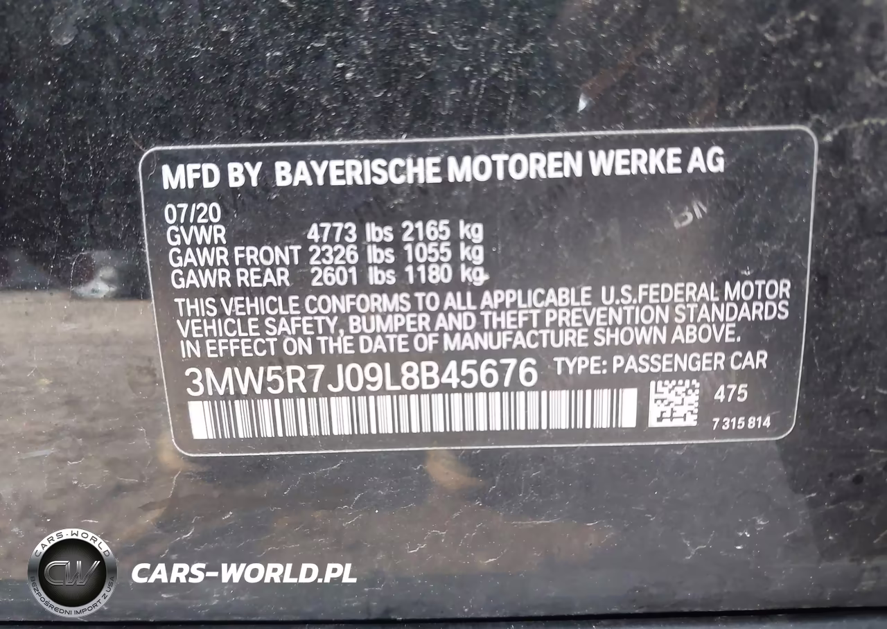 2020 BMW 330I xDrive VIN:3MW5R7J09L8B45676 - 9