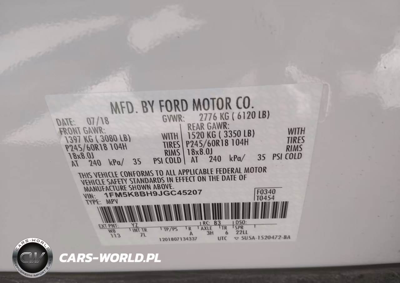 2018 Ford Explorer VIN:1FM5K8BH9JGC45207 - 9