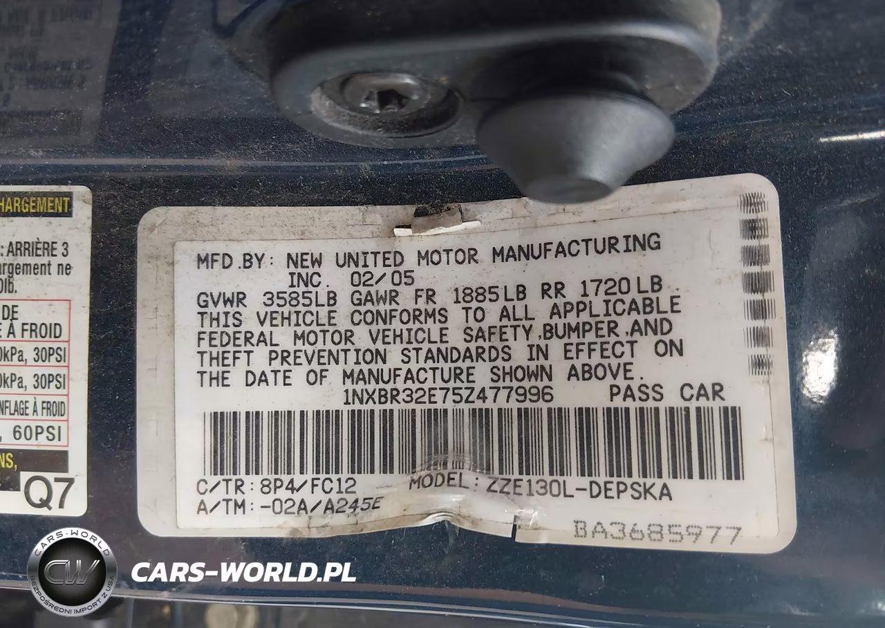 2005 Toyota Corolla S VIN:1NXBR32E75Z477996 - 9
