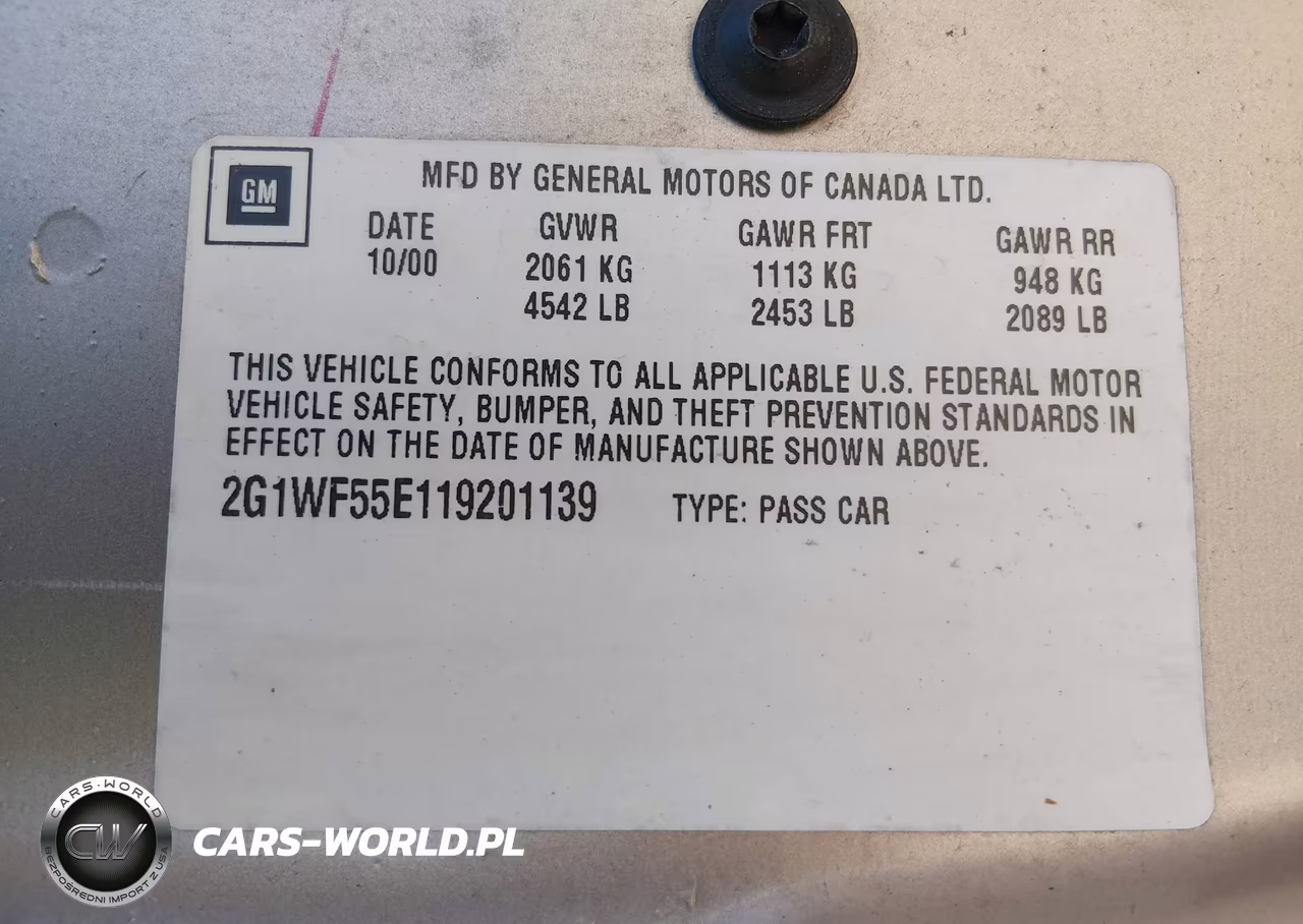 2001 Chevrolet Impala VIN:2G1WF55E119201139 - 9