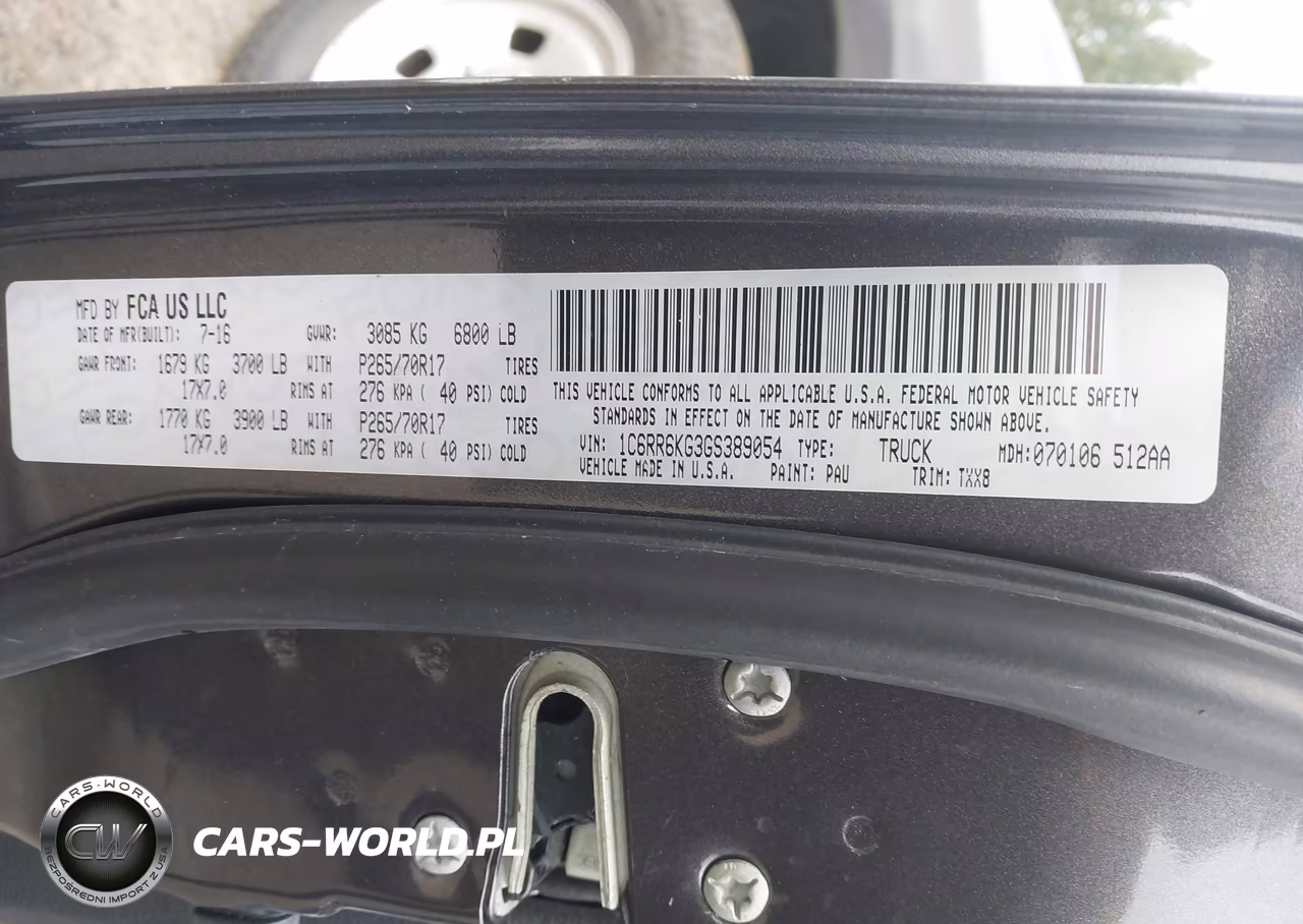 2016 Ram 1500 Tradesman VIN:1C6RR6KG3GS389054 - 9