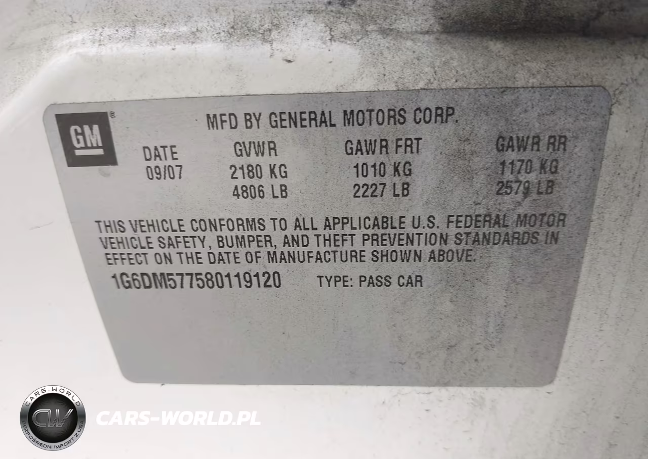2008 Cadillac Cts Rwd W-1Sa VIN:1G6DM577580119120 - 9