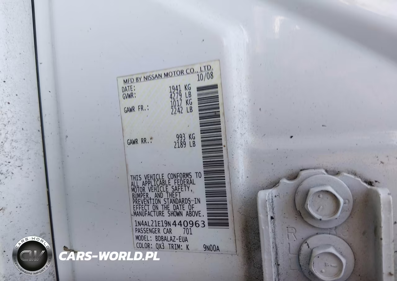 2009 Nissan Altima 2.5 VIN:1N4AL21E19N440963 - 9