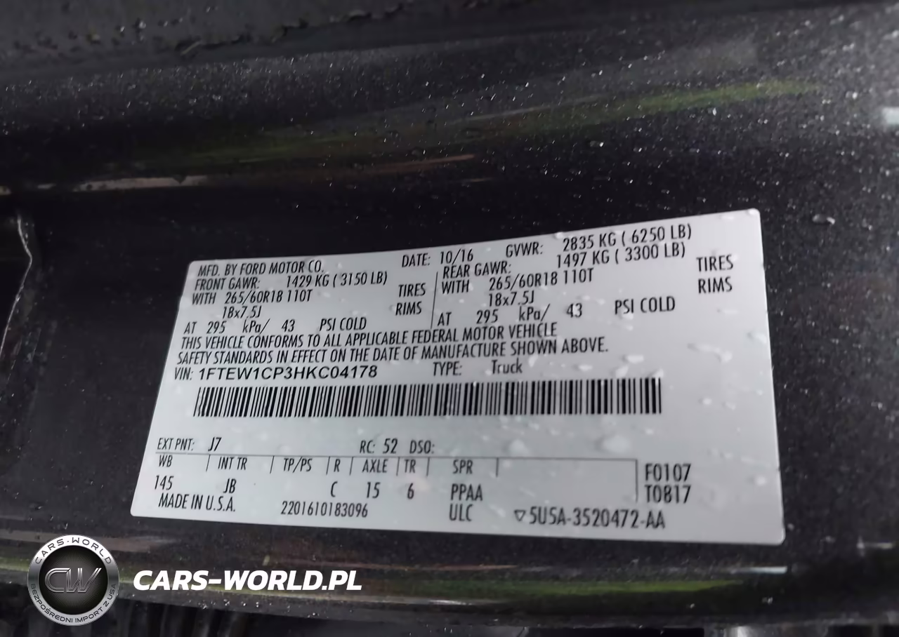 2017 Ford F-150 Lariat-Xl-Xlt VIN:1FTEW1CP3HKC04178 - 9