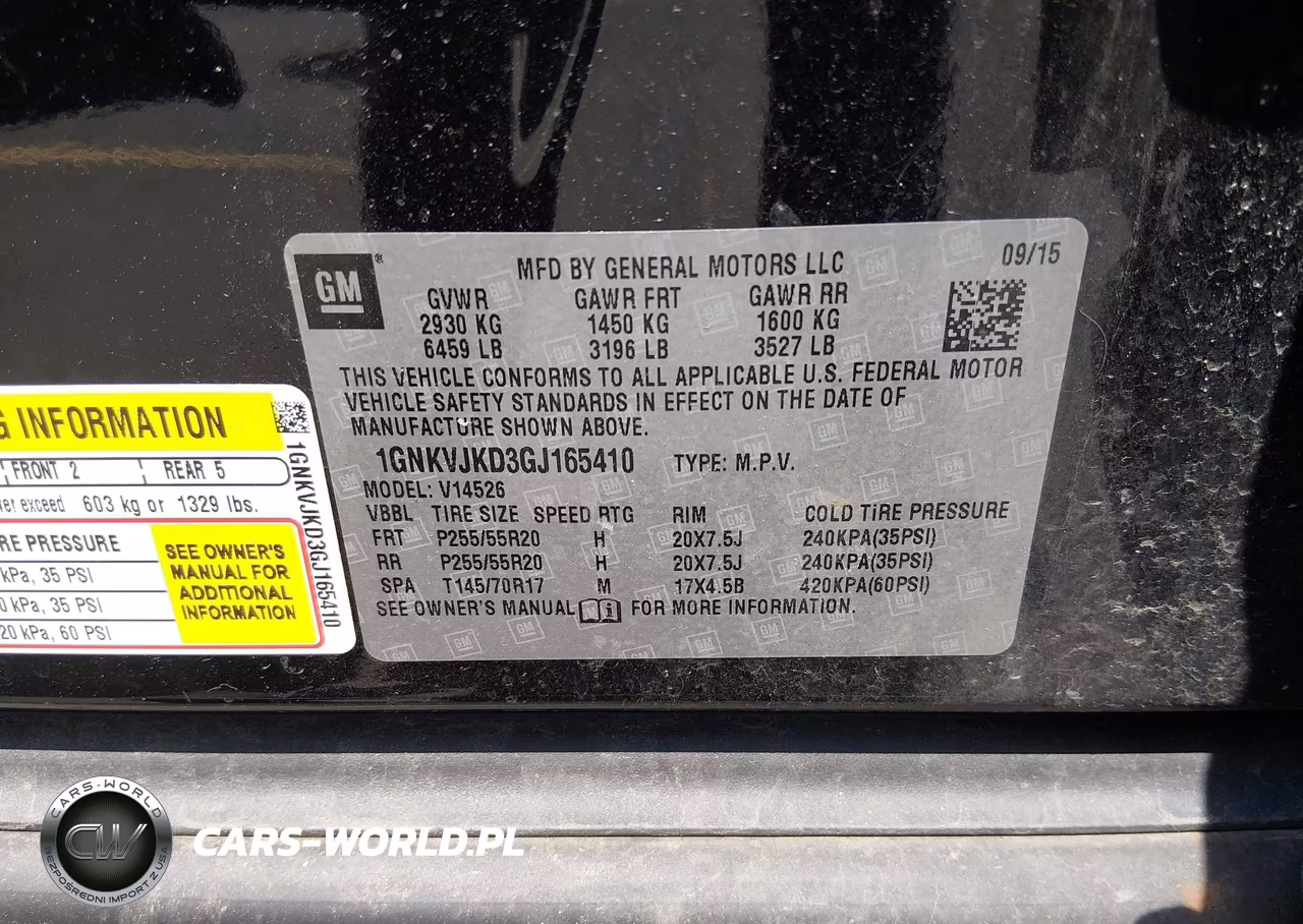 2016 Chevrolet Traverse Ltz VIN:1GNKVJKD3GJ165410 - 9