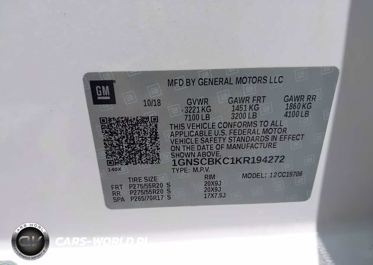 2019 Chevrolet Tahoe Lt VIN:1GNSCBKC1KR194272 - 9