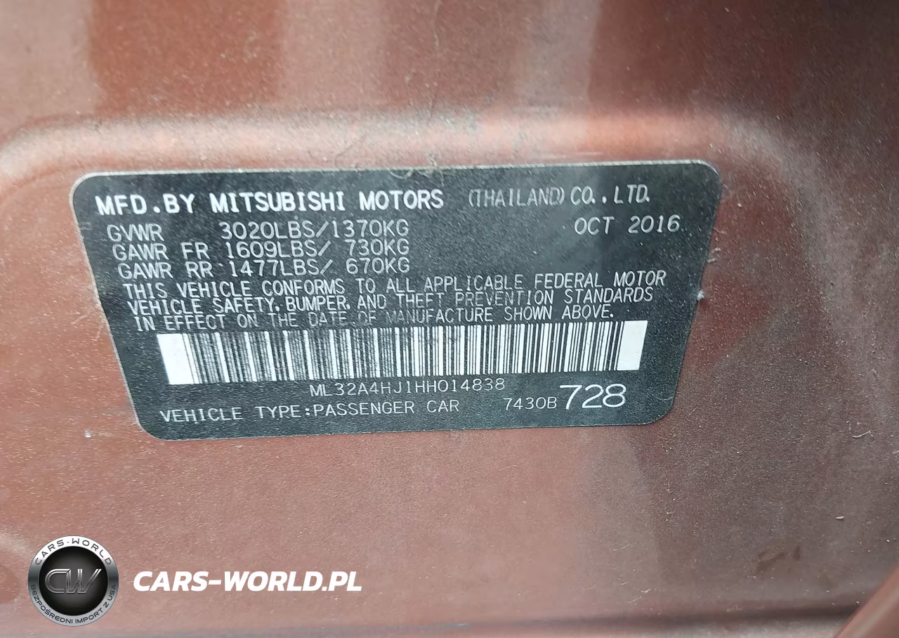 2017 Mitsubishi Mirage Se VIN:ML32A4HJ1HH014838 - 9