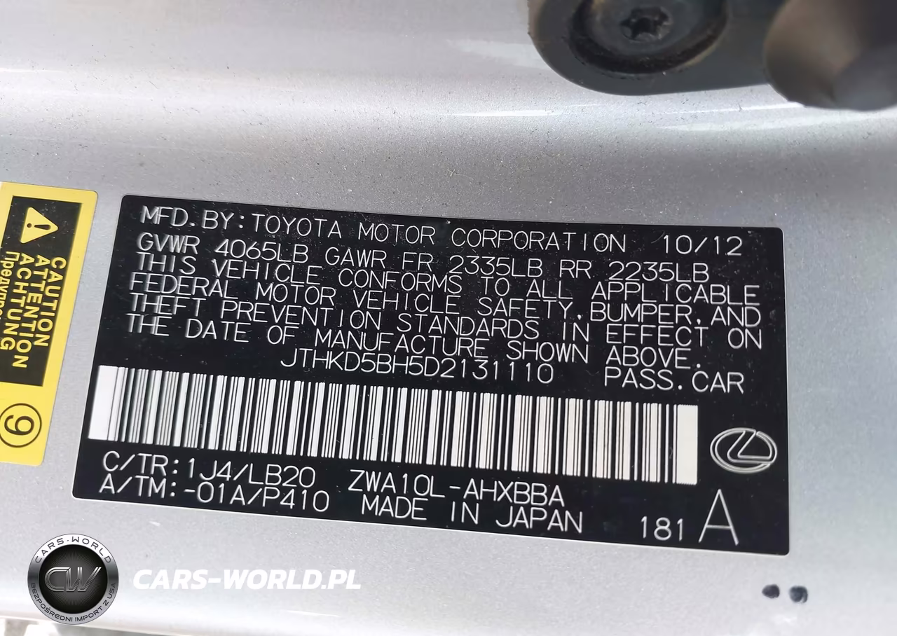 2013 Lexus Ct 200H VIN:JTHKD5BH5D2131110 - 9