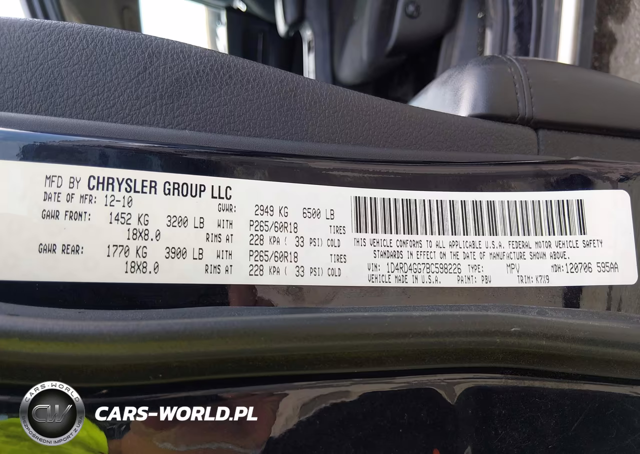 2011 Dodge Durango Crew VIN:1D4RD4GG7BC598226 - 9