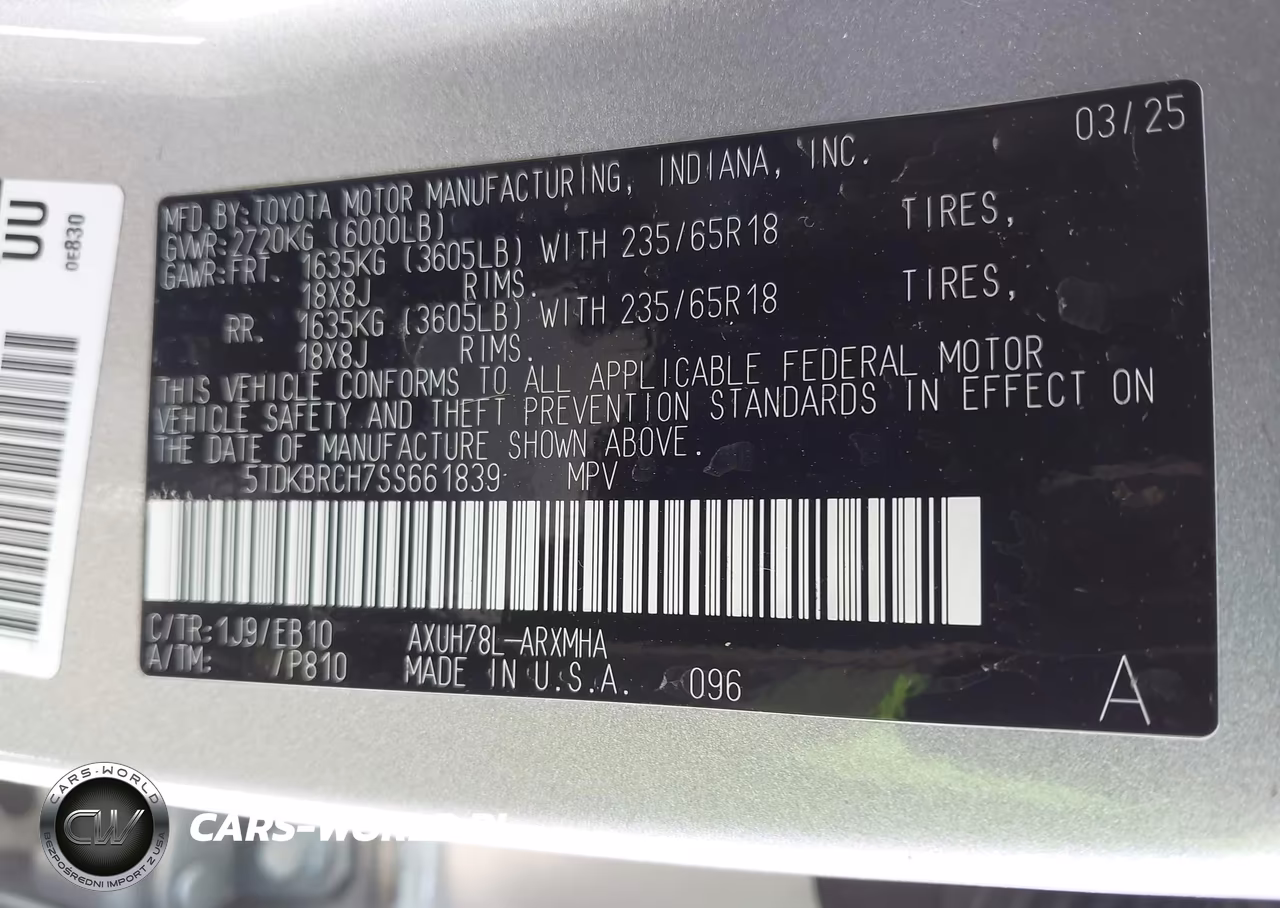 2025 Toyota Highlander Hybrid Xle VIN:5TDKBRCH7SS661839 - 9