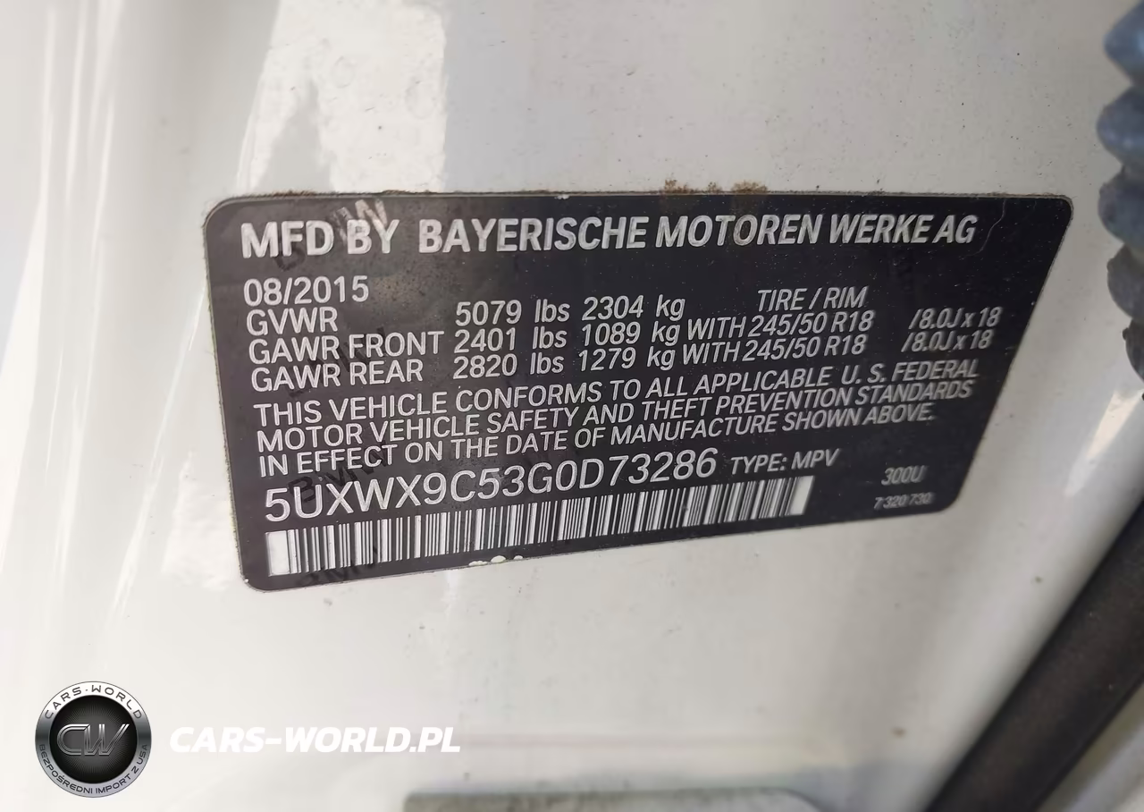 2016 BMW X3 xDrive28I VIN:5UXWX9C53G0D73286 - 9