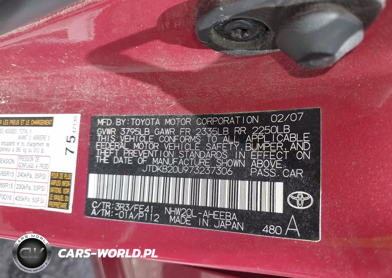 2007 Toyota Prius VIN:JTDKB20U973237306 - 9