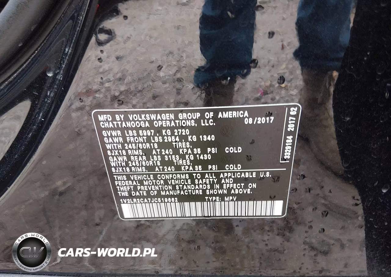 2018 Volkswagen Atlas 3.6L V6 Se-3.6L V6 Se W-Technology VIN:1V2LR2CA7JC519662 - 9