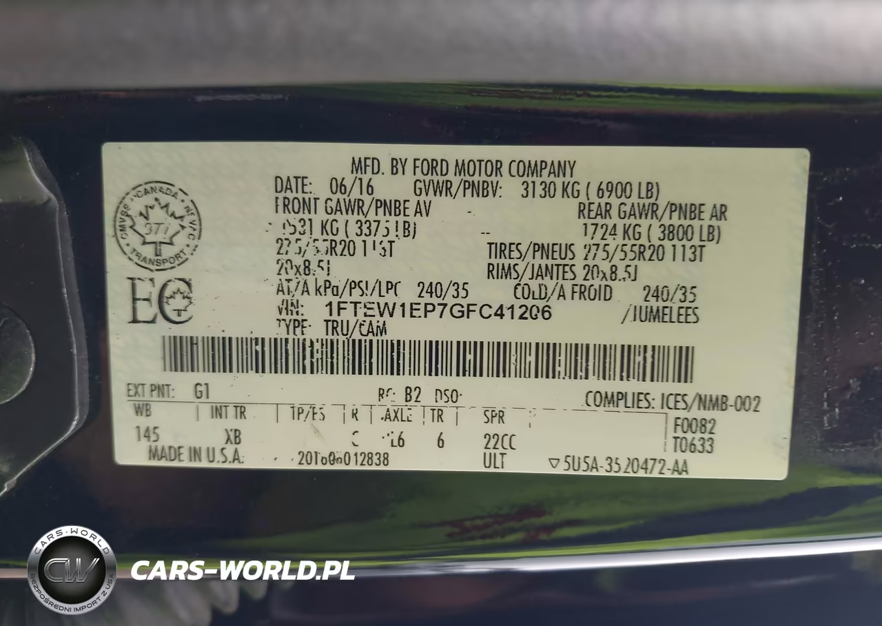 2016 Ford F-150 Xlt VIN:1FTEW1EP7GFC41206 - 9