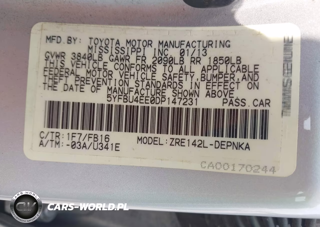 2013 Toyota Corolla Le VIN:5YFBU4EE0DP147231 - 9