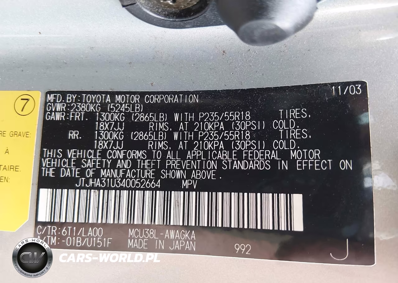 2004 Lexus Rx 330 VIN:JTJHA31U340052664 - 9