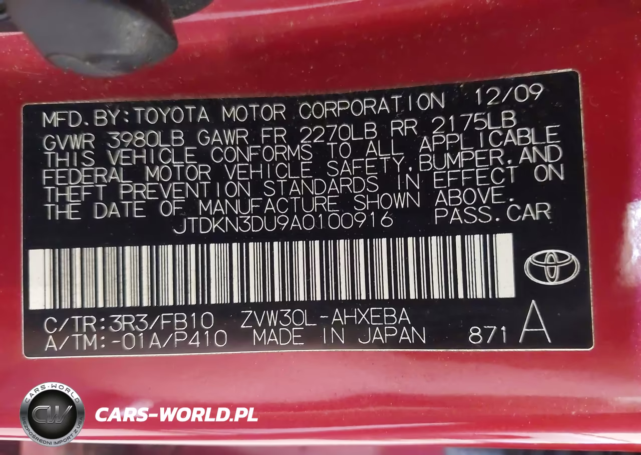 2010 Toyota Prius Iii VIN:JTDKN3DU9A0100916 - 9
